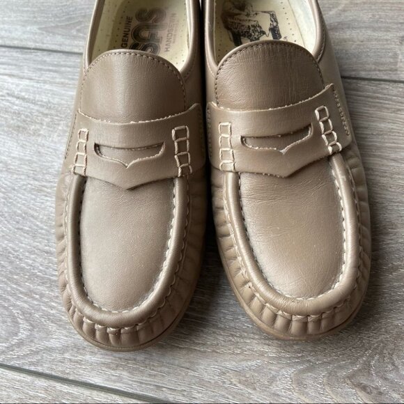 SAS Hand Sewn Comfort Beige Loafer - Picture 3 of 10